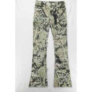 Rockstar Original Jeans Mens 30 Tree Camo Stacked Flare Jean Streetwear NWT!